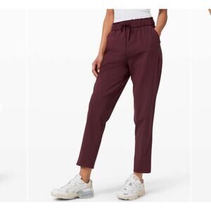 Lululemon Keep Moving Pant in Red Cassis Size 2 EUC Relaxed Versatile Comfort